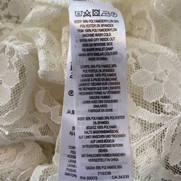 French Connection "Wings" Lace Maxi Dress Ivory 10 - Picture 11 of 13